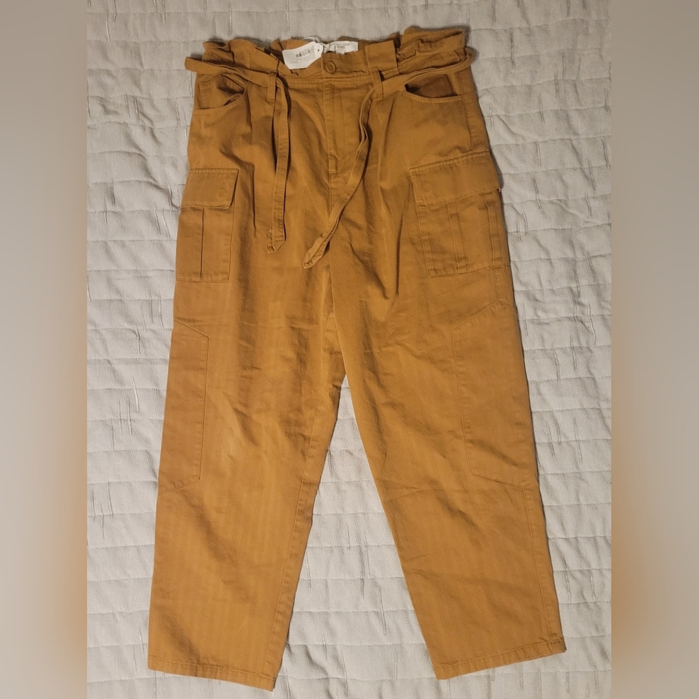 Marissa Webb Rust Paperbag Waist Cargo Pants